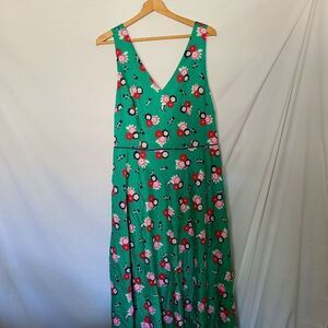 Boden Green Floral Pattern Dress sz‎ 14